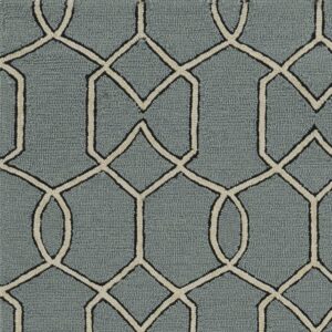 5' X 7' Spa Geometric Trellis Uv Treated Indoor Area Rug