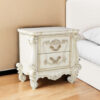 31" White Two Drawers Nightstand