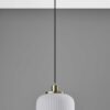Striped Glass Glow Metal Pendant