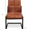 Cinnamon And Black Upholstered Leather Dining Side Chair