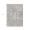 3' X 5' Taupe Beige And Ivory Abstract Washable Indoor Outdoor Area Rug