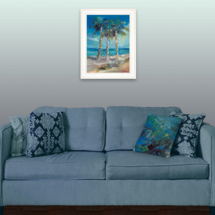 Threes Company 3 White Framed Print Wall Art