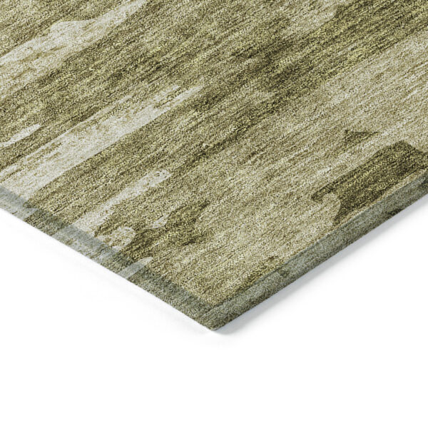 10' X 14' Brown Taupe And Beige Abstract Washable Indoor Outdoor Area Rug