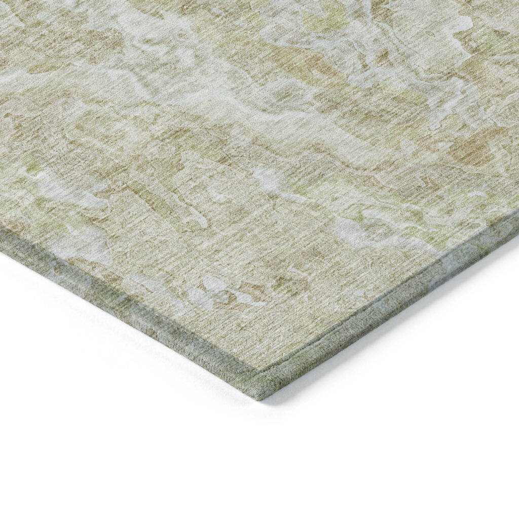 9' X 12' Beige Tan And Taupe Abstract Washable Indoor Outdoor Area Rug