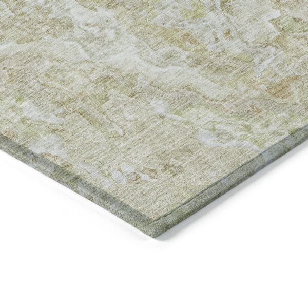9' X 12' Beige Tan And Taupe Abstract Washable Indoor Outdoor Area Rug
