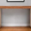 57" Chestnut Solid Wood Sled Console Table
