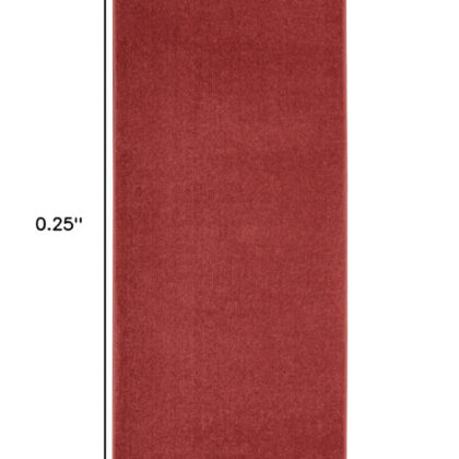 2' X 10' Brick Red Non Skid Indoor Outdoor Runner Rug