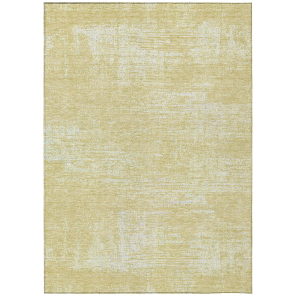 3' X 5' Wheat And Tan Abstract Washable Indoor Outdoor Area Rug