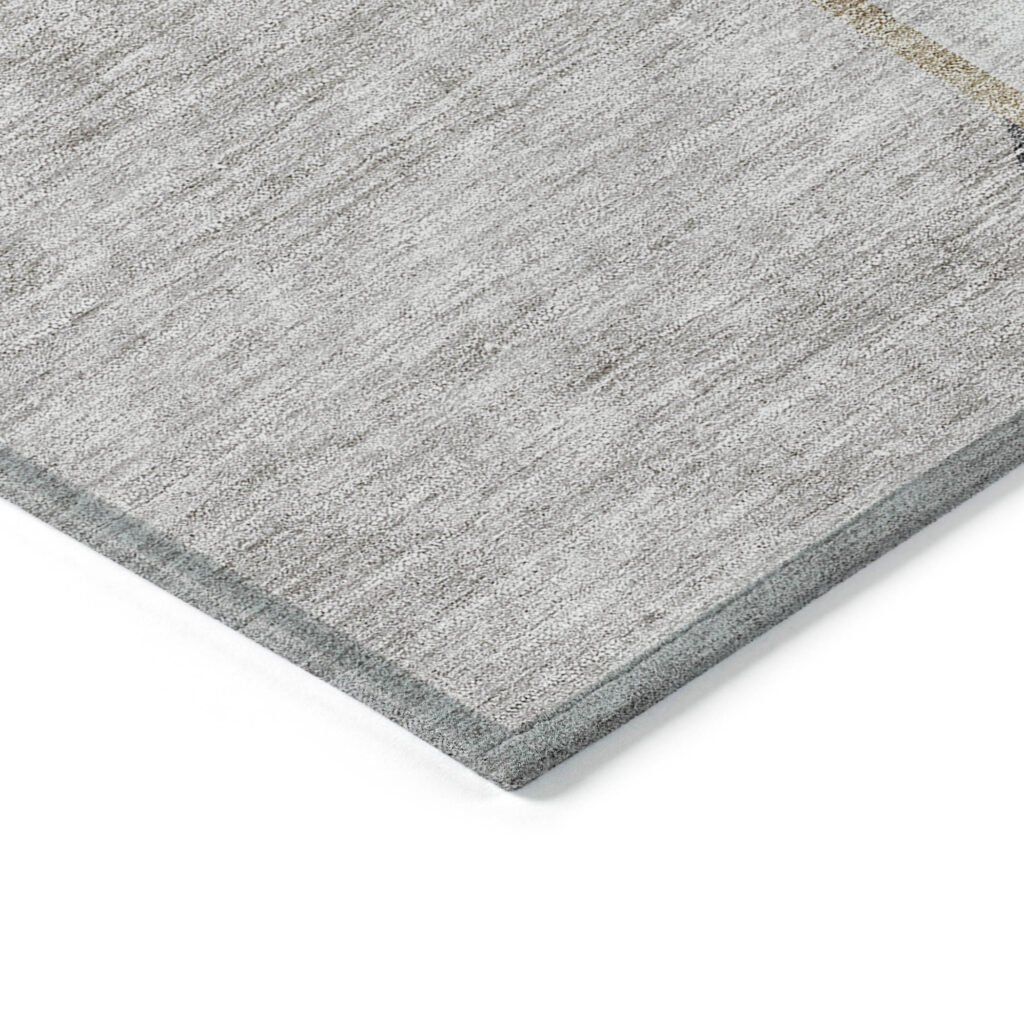 8' Taupe Beige And Gray Round Abstract Washable Indoor Outdoor Area Rug