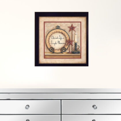 Simple Pleasures 2 Black Framed Print Wall Art