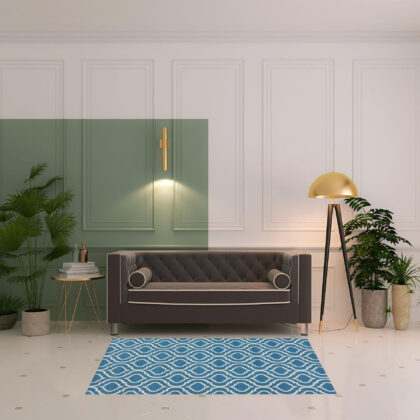 4' x 6' Gray Moroccan Power Loom Area Rug