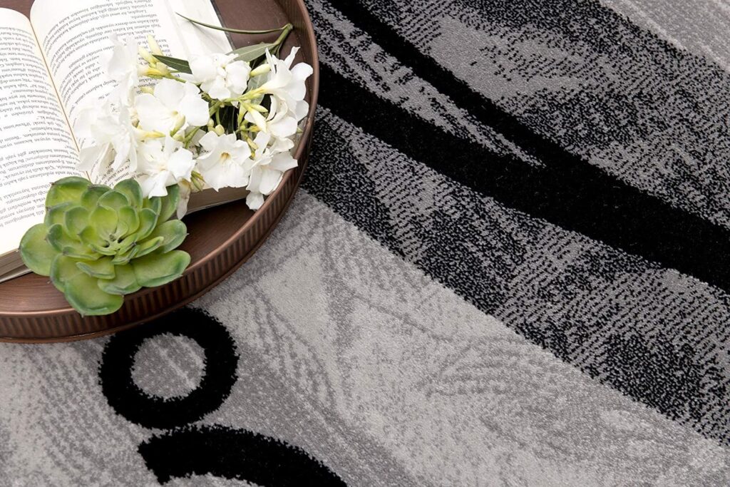 2' X 4' Gray Abstract Dhurrie Area Rug