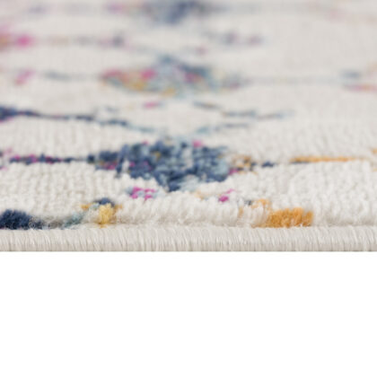 7’ X 10’ White Modern Geometric Grid Area Rug