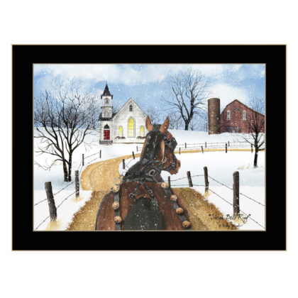 Sleigh Bells Ring 1 Black Framed Print Wall Art