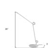 35" White Metal Novelty Desk Table Lamp