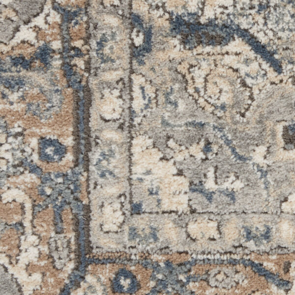 8' x 10' Ivory Floral Power Loom Area Rug