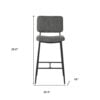 Set of Two Green and Black Manufactured Wood and Steel Low Back Bar Height Bar Chairs