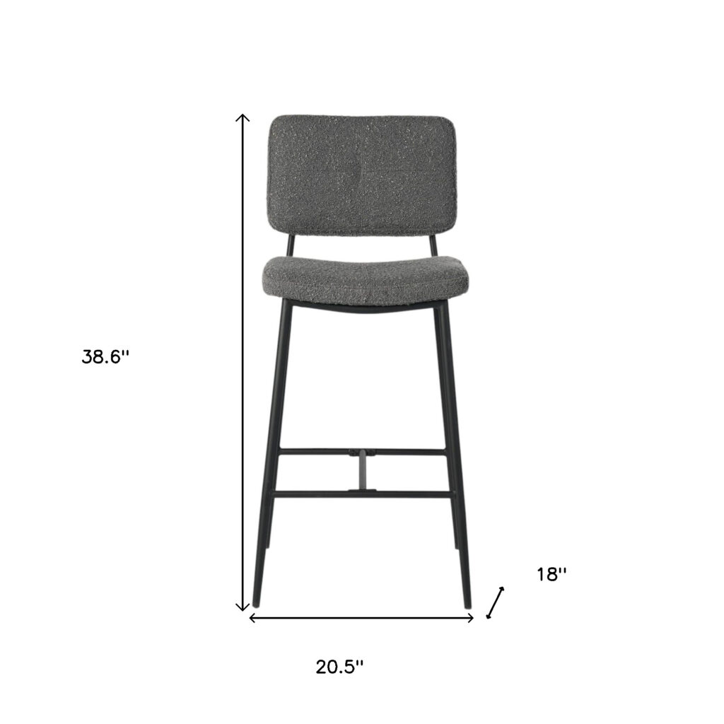 Set of Two Green and Black Manufactured Wood and Steel Low Back Bar Height Bar Chairs