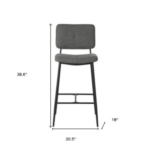Set of Two Green and Black Manufactured Wood and Steel Low Back Bar Height Bar Chairs