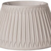 18" Cream Shallow Drum Smocked Shantung Lampshade