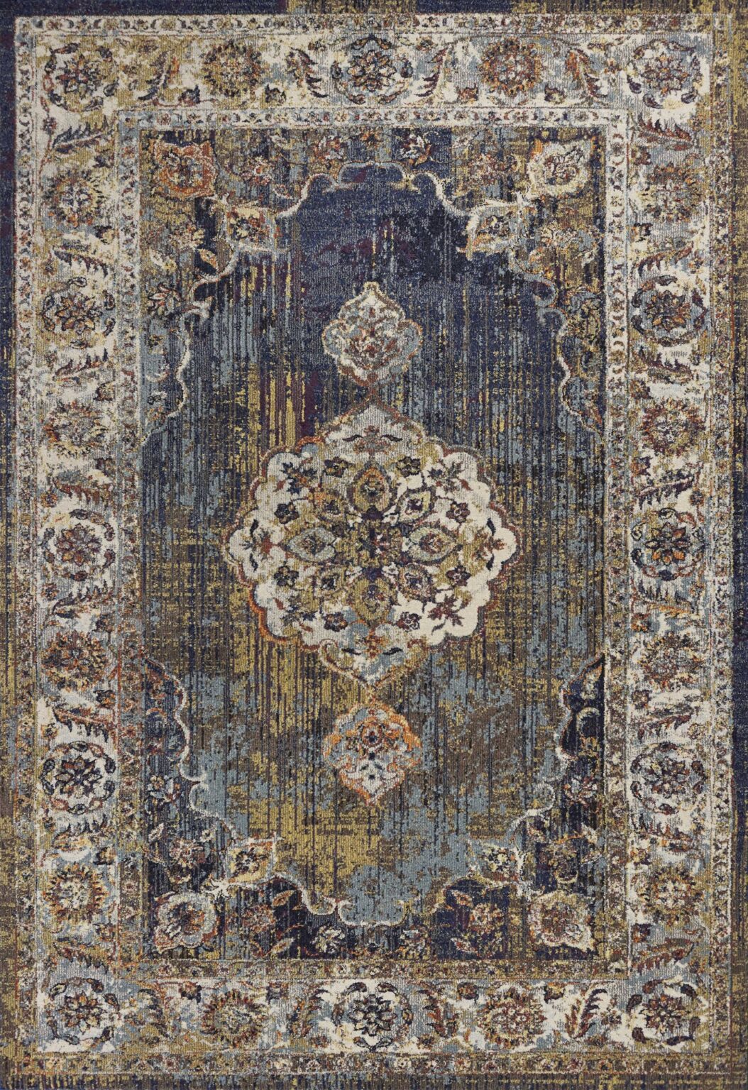 7' X 10' Polypropylene Navy Area Rug