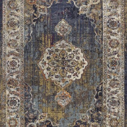 7' X 10'  Polypropylene Navy Area Rug