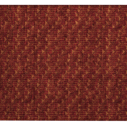2' X 3' Burgundy Geometric Washable Non Skid Indoor Outdoor Area Rug