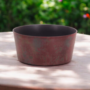 12" Red Recycled Plastic Indoor Outdoor Round Pot Planter