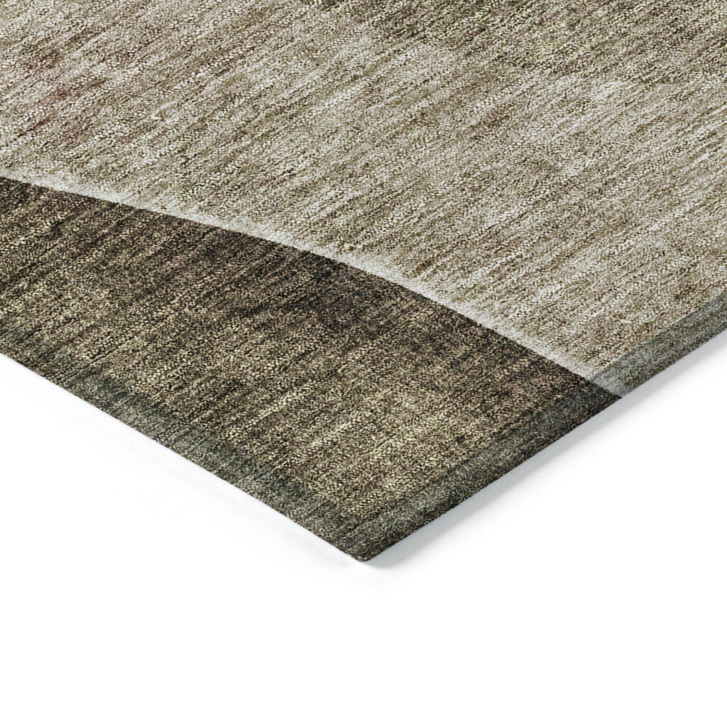 10' X 14' Brown Taupe And Beige Abstract Washable Indoor Outdoor Area Rug
