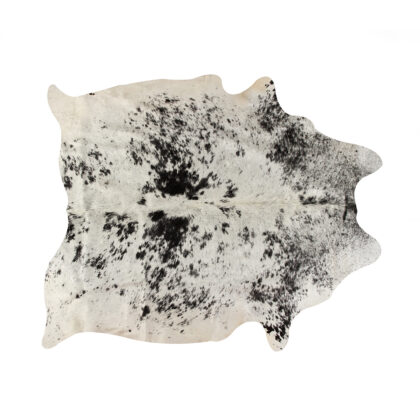 5' x 7' Black and White Cowhide Hand Knotted Area Rug