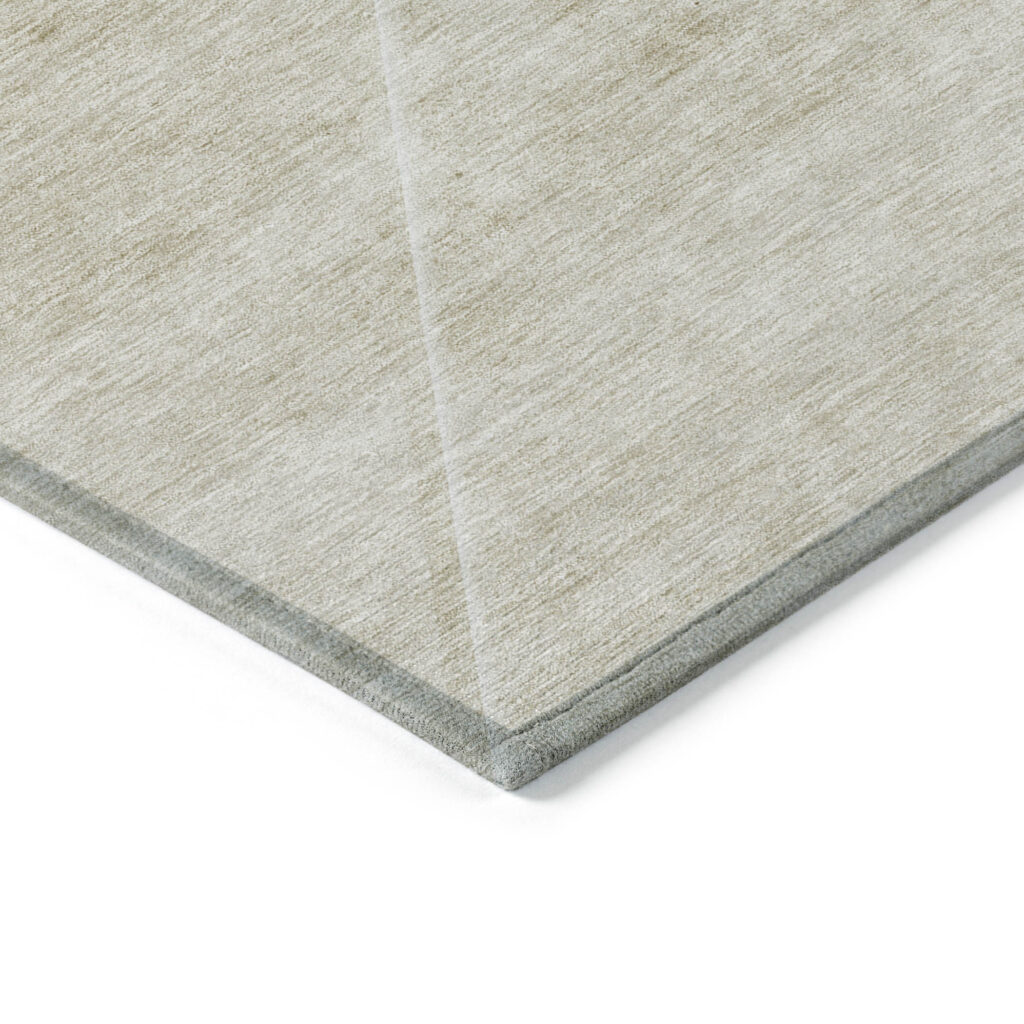 3' X 5' Beige Tan And Ivory Abstract Washable Indoor Outdoor Area Rug