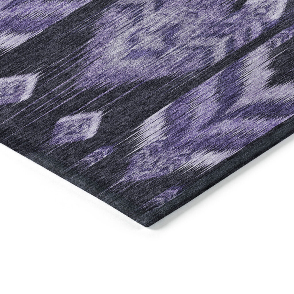 9' X 12' Purple Lavender And Plum Southwestern Washable Indoor Outdoor Area Rug
