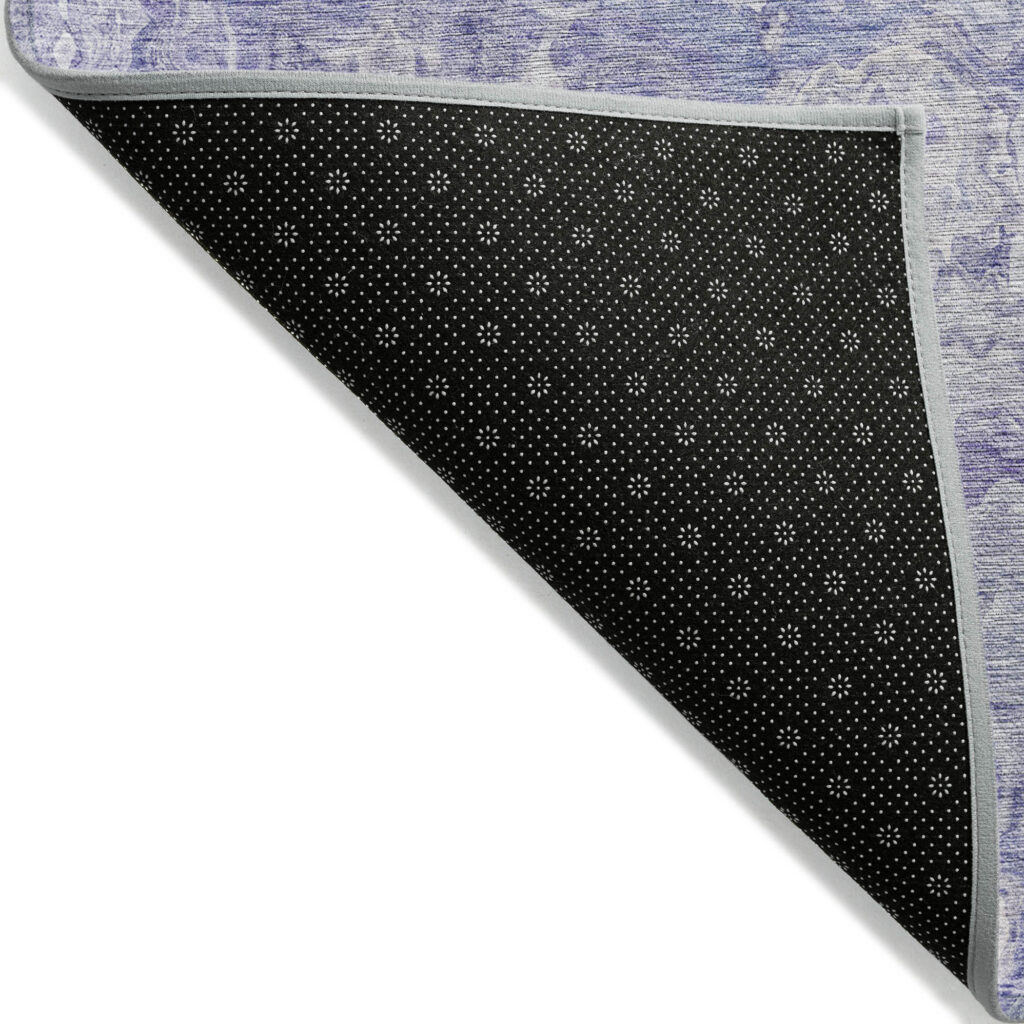 9' X 12' Plum Purple And Lavender Abstract Washable Indoor Outdoor Area Rug