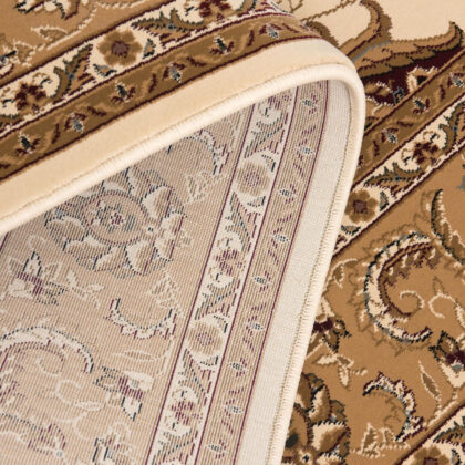 3’ x 20’ Cream and Tan Ornate Border Runner Rug