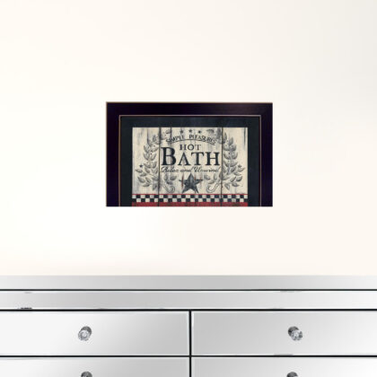 Hot Bath 3 Black Framed Print Wall Art