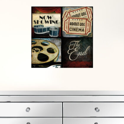 At The Movies I 1 White Framed Print Wall Art