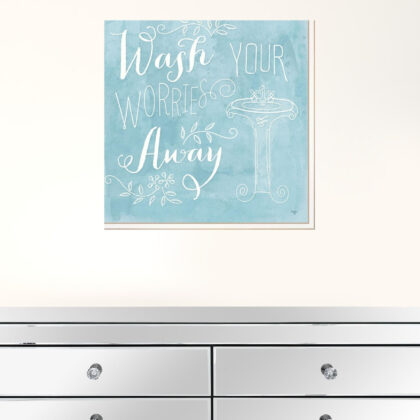 Set Of Three Wash 3 White Framed Print Wall Art