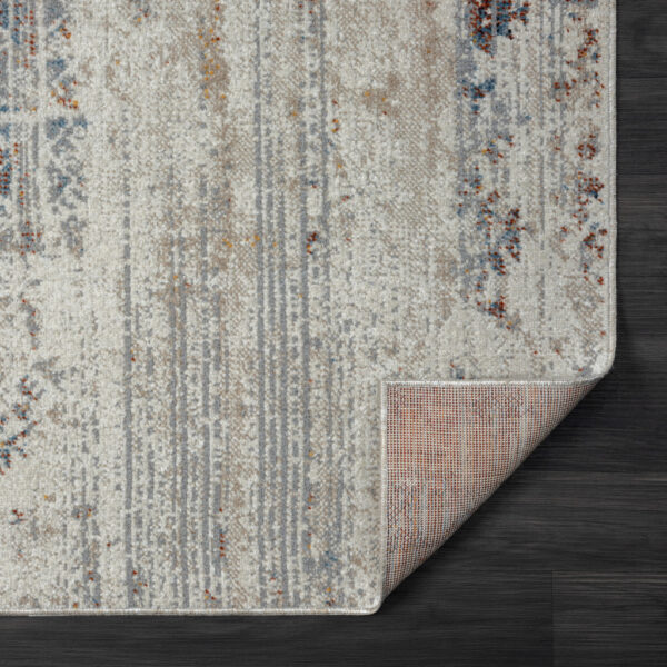 8' X 10' Ivory Tribal Distressed Washable Area Rug