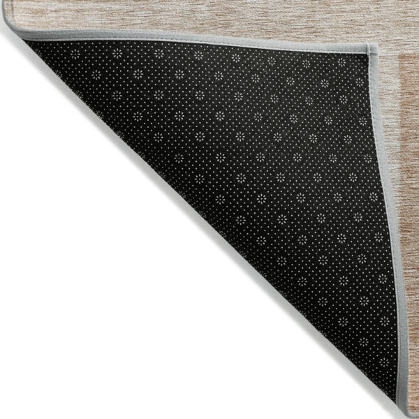 5' X 8' Copper And Brown Geometric Washable Indoor Outdoor Area Rug