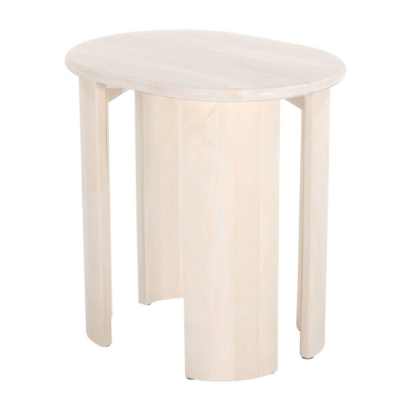 24" Natural Solid Wood Oval End Table