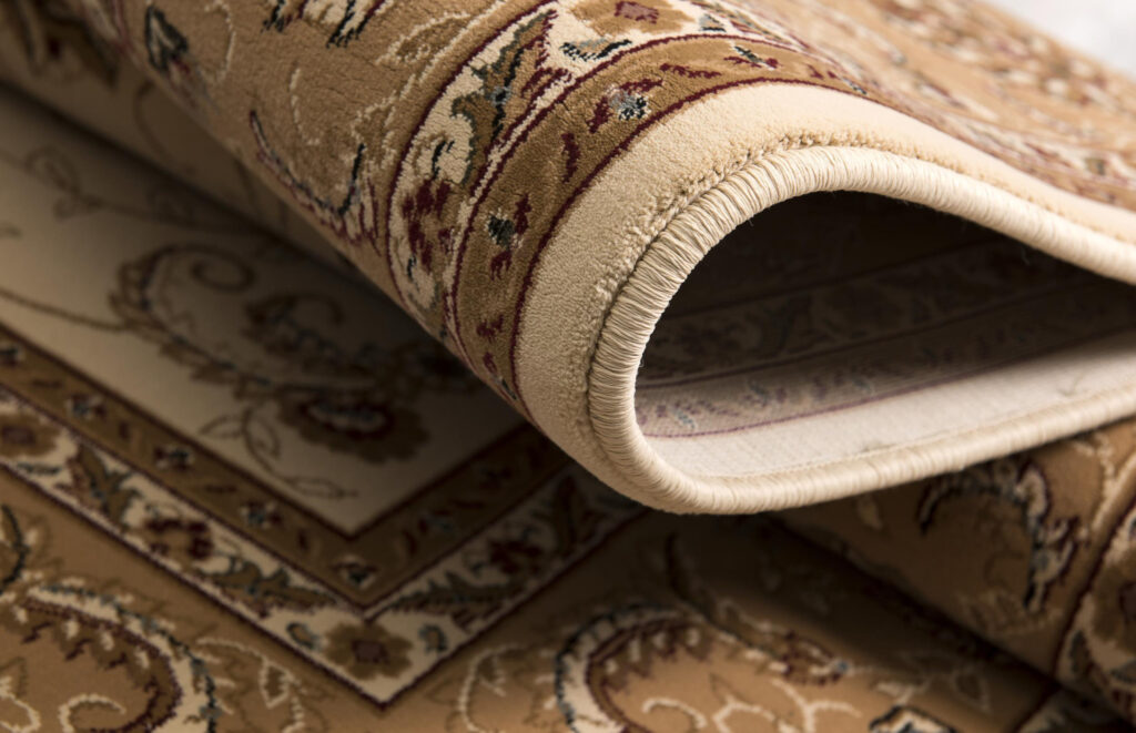 2’ x 13’ Cream and Tan Ornate Border Runner Rug