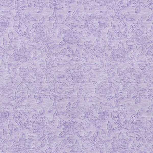 8' X 10' Lilac And Purple Floral Washable Indoor Outdoor Area Rug