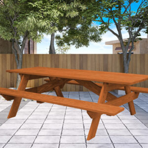 94" Cedar Chest Solid Wood Outdoor Picnic Table