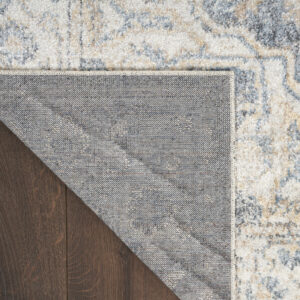 9' x 12' Gray Oriental Power Loom Area Rug