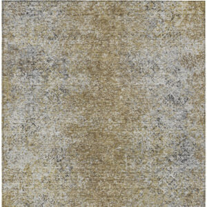10' X 14' Brown Beige And Charcoal Oriental Washable Indoor Outdoor Area Rug