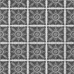 3' X 5' Ivory And Black Medallion Washable Indoor Outdoor Area Rug