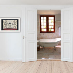 Bathroom White Framed Print Wall Art