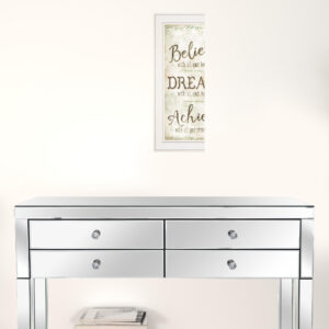 Believe 2 White Framed Print Wall Art