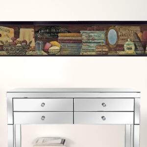 Set Of Three Country Bath 9 Black Framed Print Bathroom Wall Art