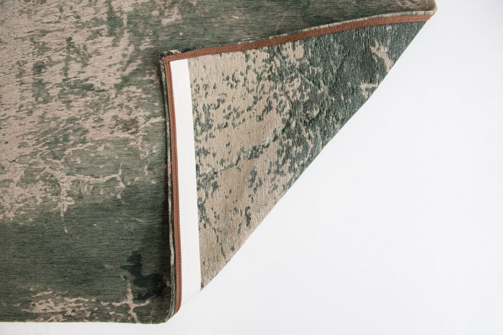 7' x 9' Beige and Green Abstract Non Skid Area Rug